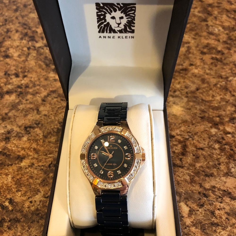 Anne Klein Ceramic Gold Watch